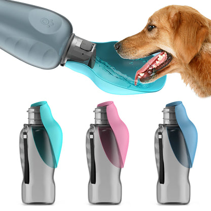 Big Pup Hydrator: 800ml Portable Water Bottle with Foldable Bowl - Perfect for Outdoor Adventures!