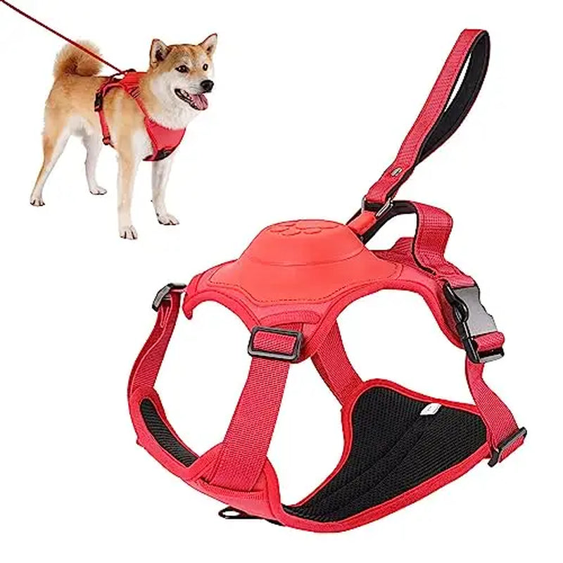 Adjustable Breathable Dog Harness with Retractable Leash - Anti-Burst and Tangle-Free