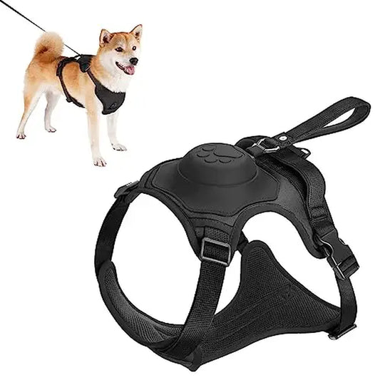 Adjustable Breathable Dog Harness with Retractable Leash - Anti-Burst and Tangle-Free