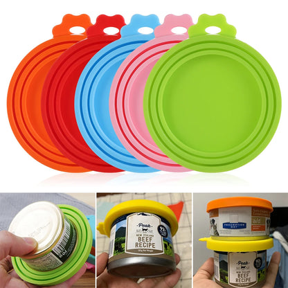 Reusable 3-in-1 Silicone Can Lid - Keeps Food Fresh