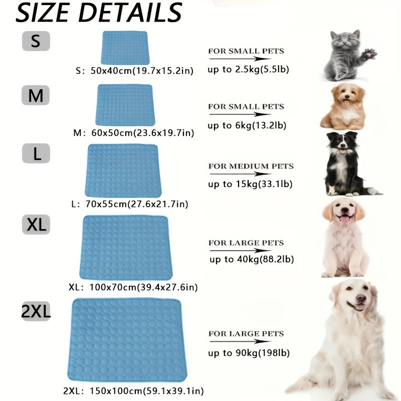 ChillPaws: Ice Silk Pressure-Activated Cooling Mat for Pets