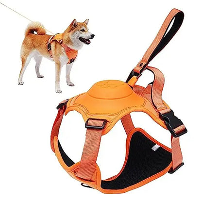 Adjustable Breathable Dog Harness with Retractable Leash - Anti-Burst and Tangle-Free