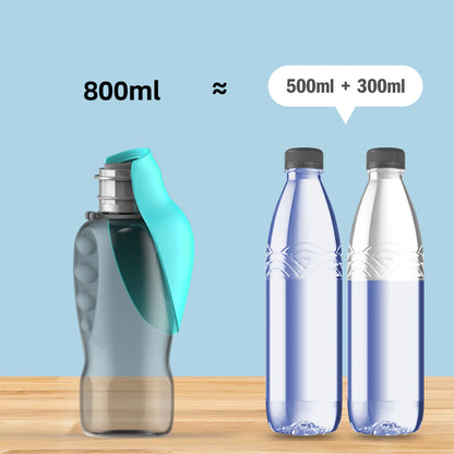 Big Pup Hydrator: 800ml Portable Water Bottle with Foldable Bowl - Perfect for Outdoor Adventures!