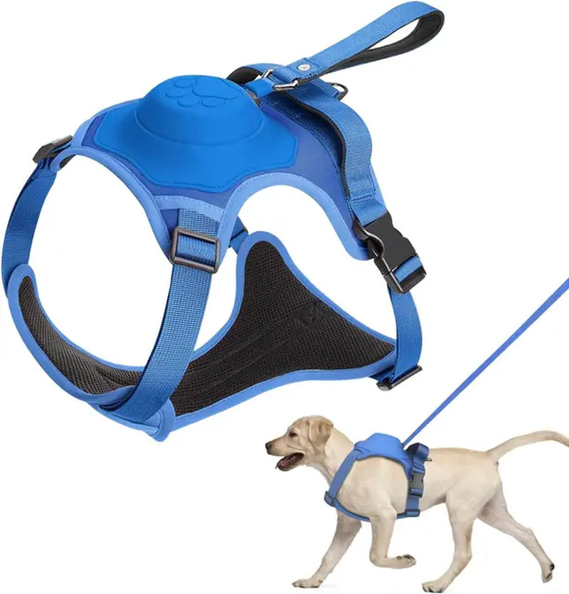 Adjustable Breathable Dog Harness with Retractable Leash - Anti-Burst and Tangle-Free