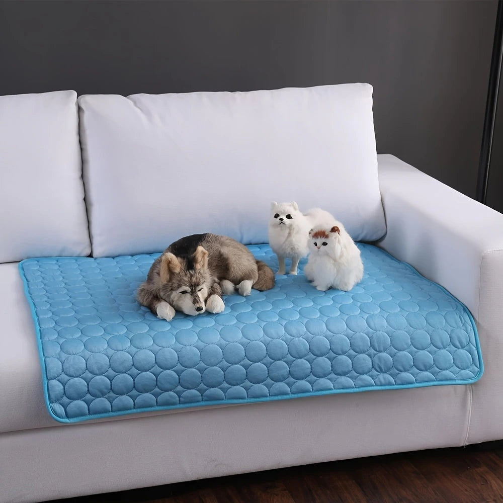 ChillPaws: Ice Silk Pressure-Activated Cooling Mat for Pets