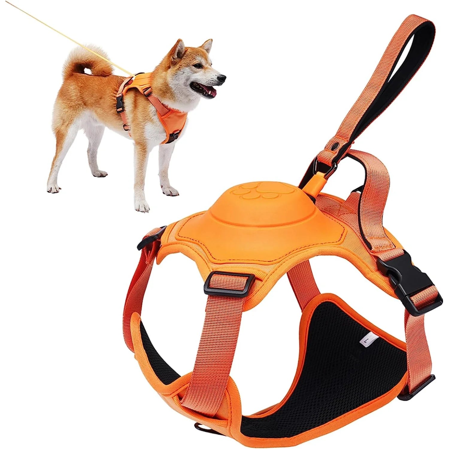 Adjustable Breathable Dog Harness with Retractable Leash - Anti-Burst and Tangle-Free