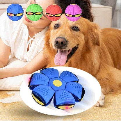 Magic Deformation Flying Saucer Ball - UFO Dog Toy for Outdoor Play